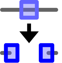 Icon for splitting nodes