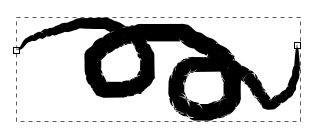 A path drawn with Shape: Ellipse and no smoothing